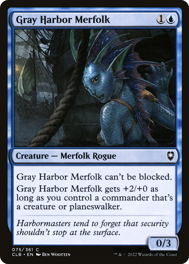 Gray Harbor Merfolk (CLB-075) [Commander Legends: Battle for Baldur's Gate]