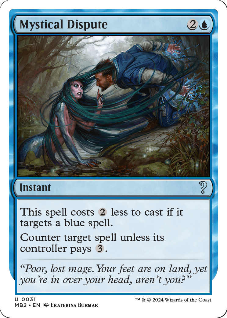Mystical Dispute (White Border) (MB2-031) [Mystery Booster 2]