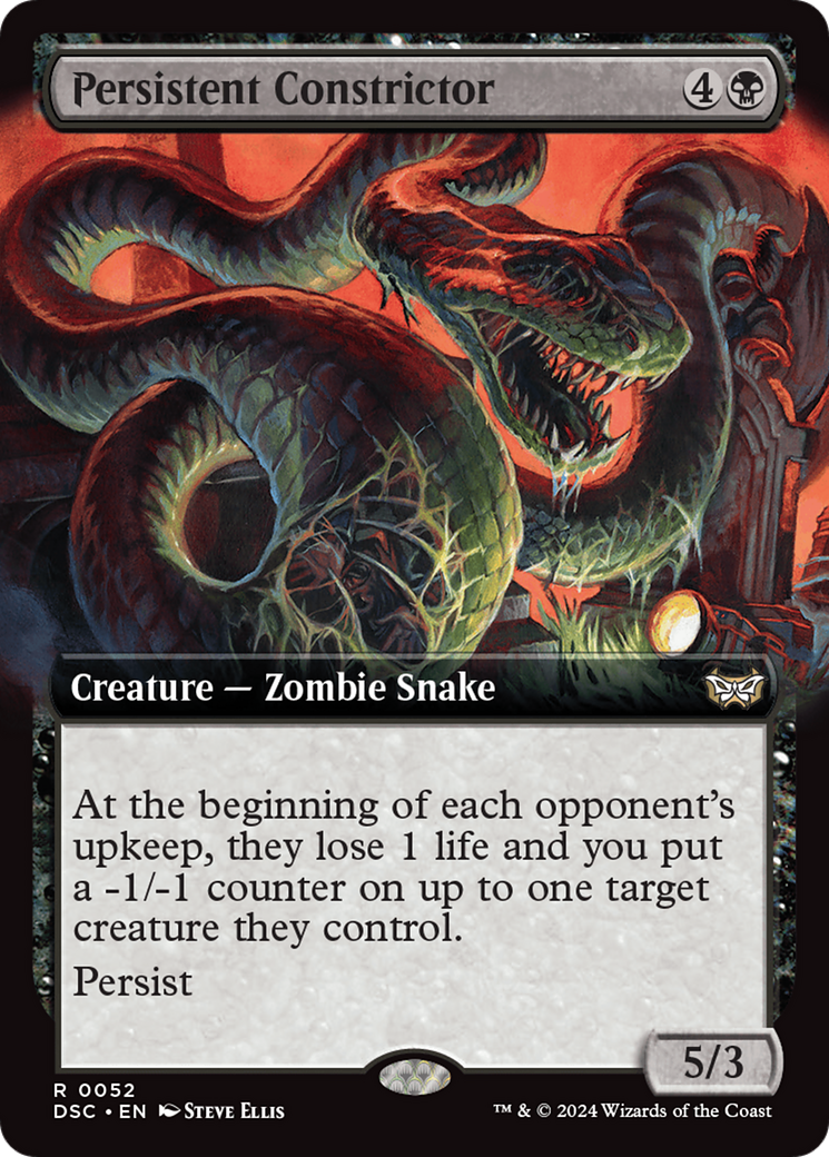 Persistent Constrictor (DSC-052) [Duskmourn: House of Horror Commander]: (Extended Art)