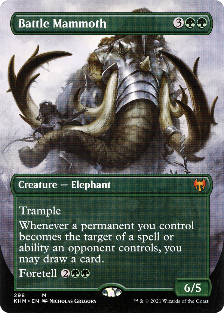 Battle Mammoth (Borderless) (KHM-298) (Borderless) [Kaldheim]
