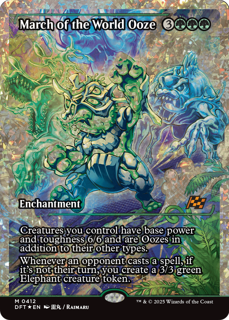 March of the World Ooze (Showcase) (Fracture Foil) (DFT-412) [Aetherdrift] Foil