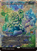 March of the World Ooze (DFT-412) [Aetherdrift]: (Showcase, enchantment) Foil