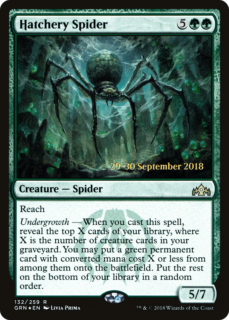 Hatchery Spider (PRE-132S) [Guilds of Ravnica Promos] Foil