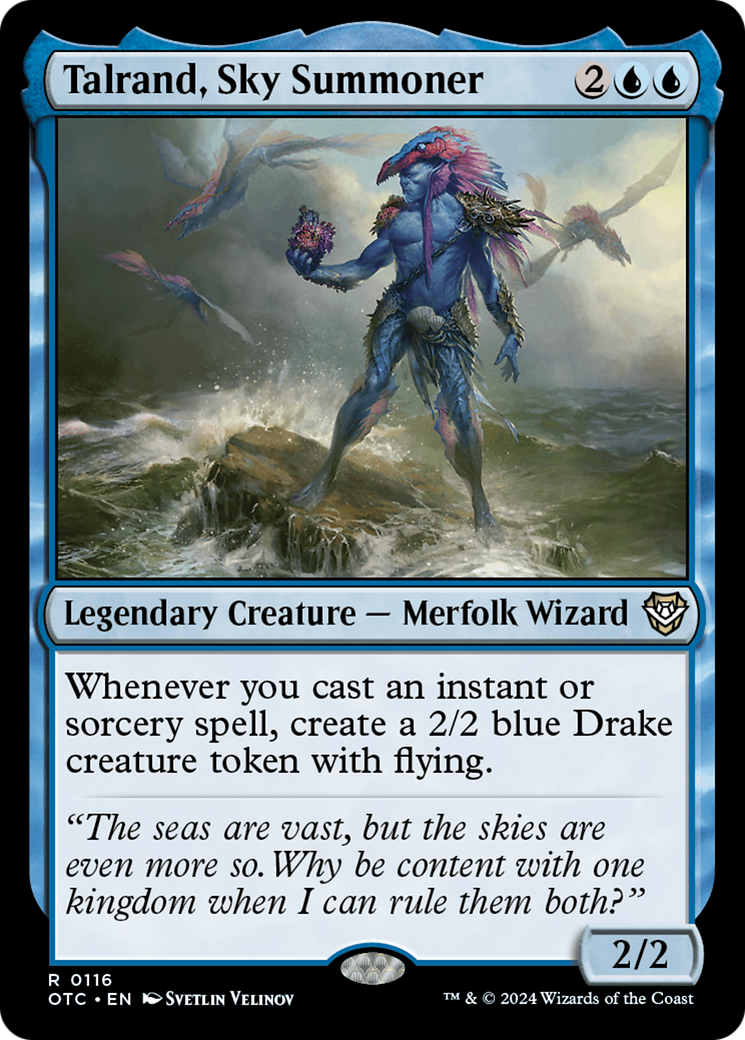 Talrand, Sky Summoner (OTC-116) [Outlaws of Thunder Junction Commander]