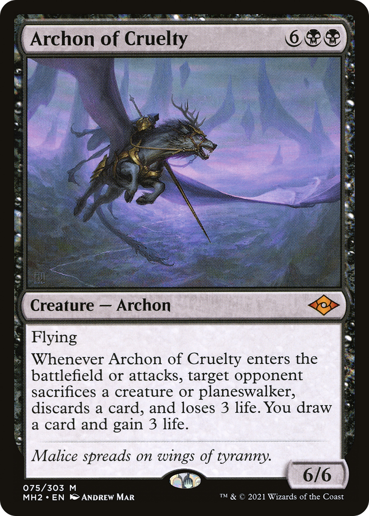 Archon of Cruelty (MH2-075) [Modern Horizons 2] Foil
