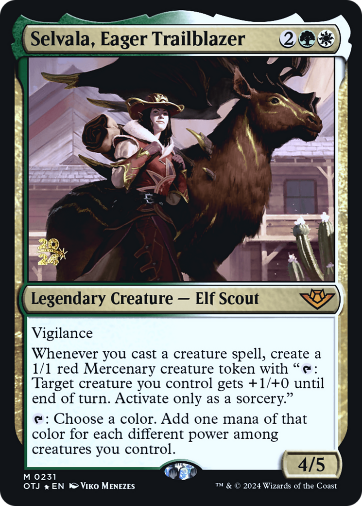 Selvala, Eager Trailblazer (PRE-231S) [Outlaws of Thunder Junction Promos] Foil
