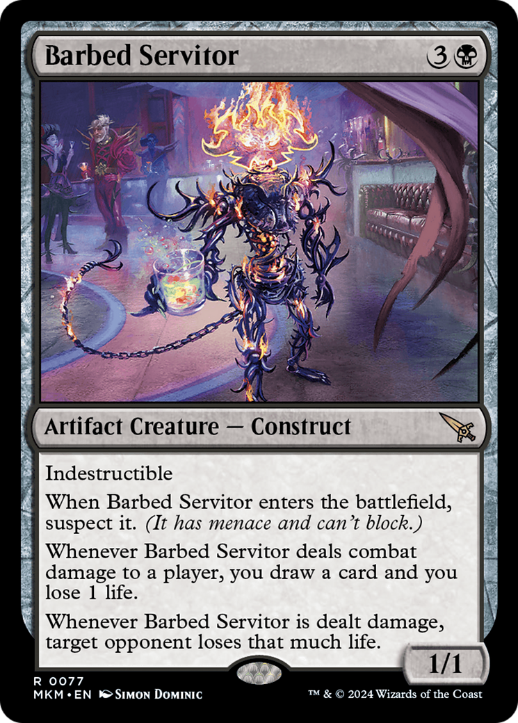 Barbed Servitor (MKM-077) [Murders at Karlov Manor]