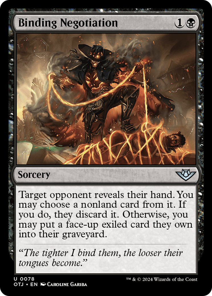 Binding Negotiation (OTJ-078) [Outlaws of Thunder Junction] Foil