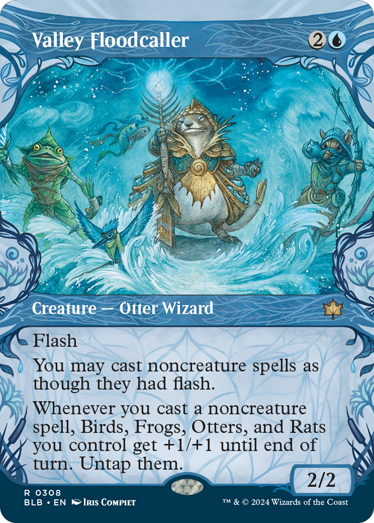 Valley Floodcaller (BLB-308) [Bloomburrow]: (Showcase) (Borderless)