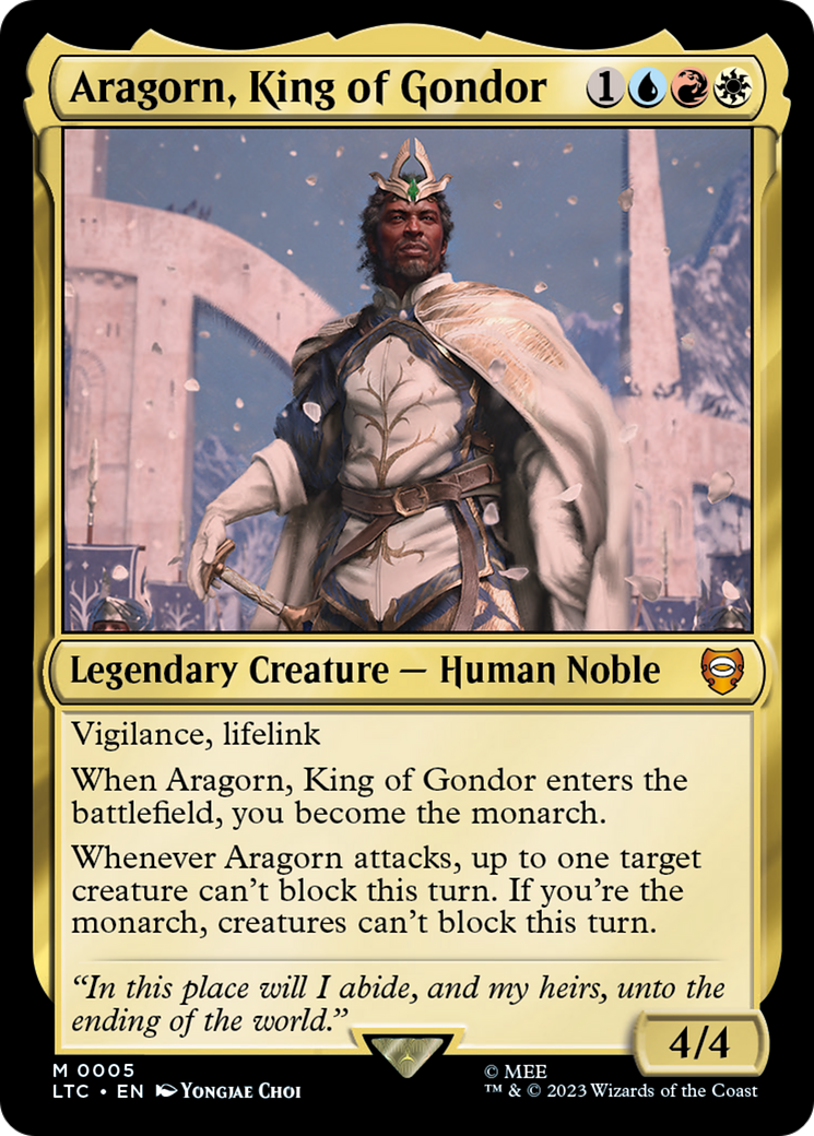 Aragorn, King of Gondor (LTC-005) [Tales of Middle-earth Commander]