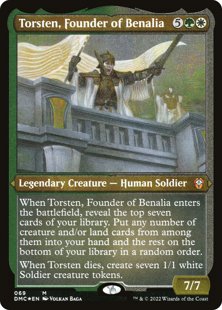 Torsten, Founder of Benalia (Foil Etched) (DMC-069) [Dominaria United Commander] Foil