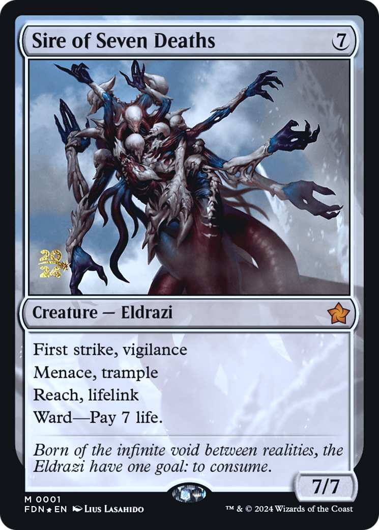 Sire of Seven Deaths (PRE-01S) [Foundations Promos] Foil