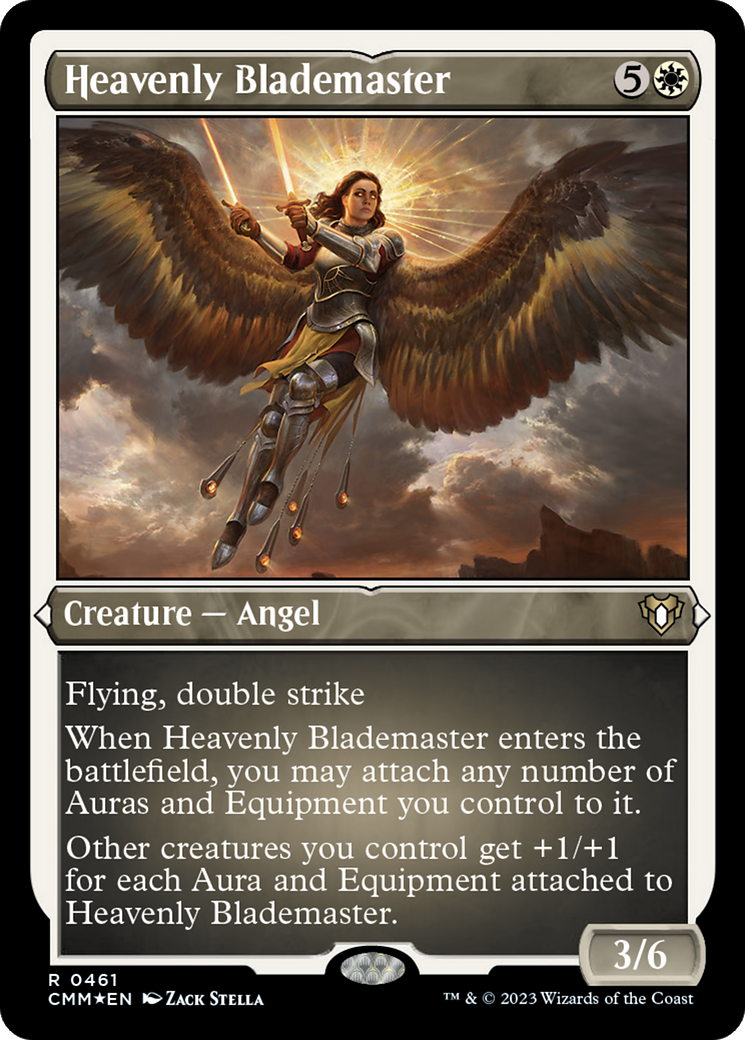 Heavenly Blademaster (CMM-461) [Commander Masters] Etched Foil