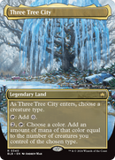 Three Tree City (BLB-340) [Bloomburrow] (Borderless) Foil