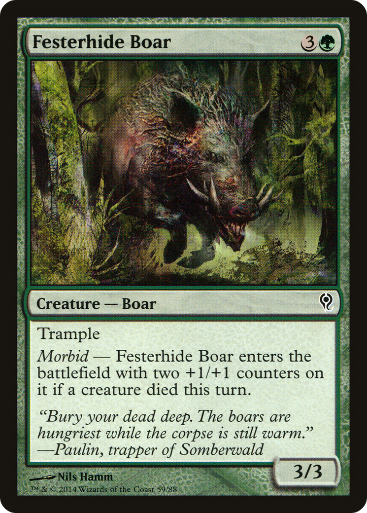 Festerhide Boar (DDM-059) [Duel Decks: Jace vs. Vraska]