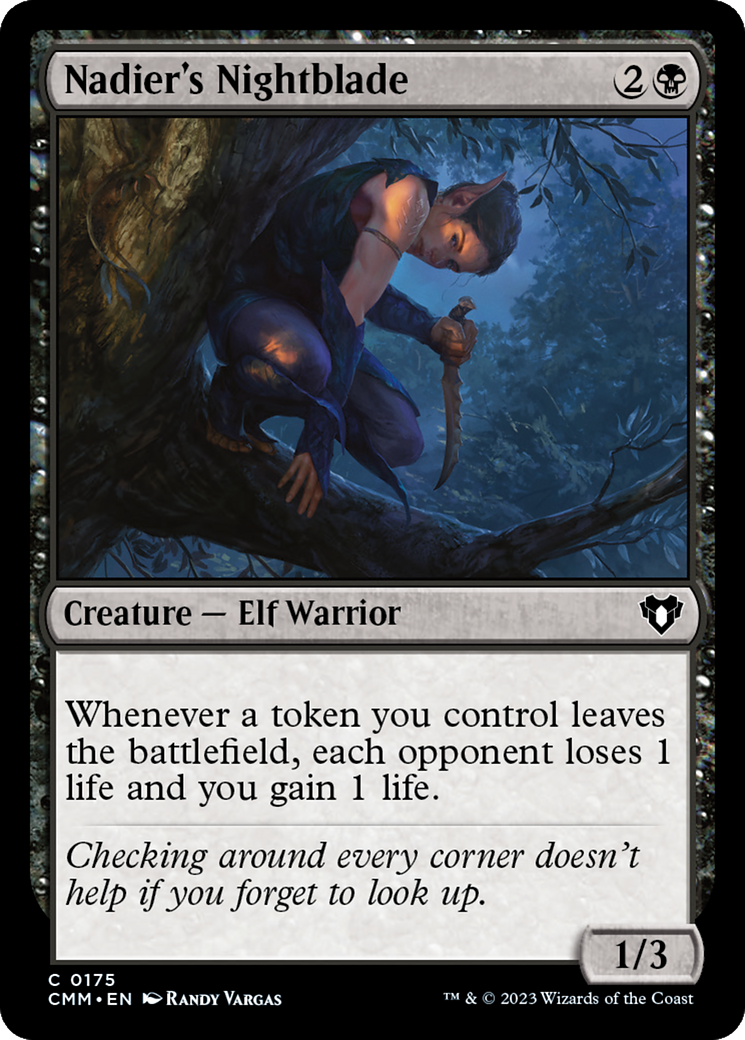 Nadier's Nightblade (CMM-175) [Commander Masters] Foil