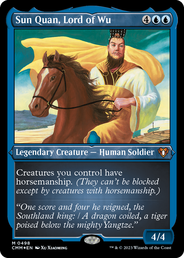 Sun Quan, Lord of Wu (CMM-498) [Commander Masters] Etched Foil