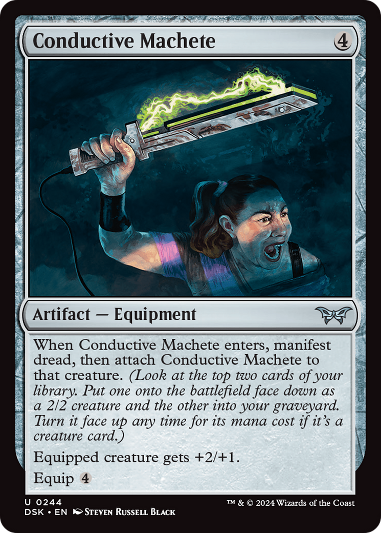 Conductive Machete (DSK-244) [Duskmourn: House of Horror]