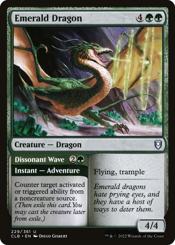 Emerald Dragon (CLB-229) [Commander Legends: Battle for Baldur's Gate]