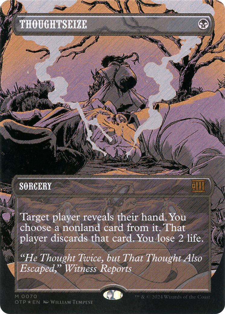 Thoughtseize (OTP-070) [Breaking News]: (Showcase) (Borderless) Foil