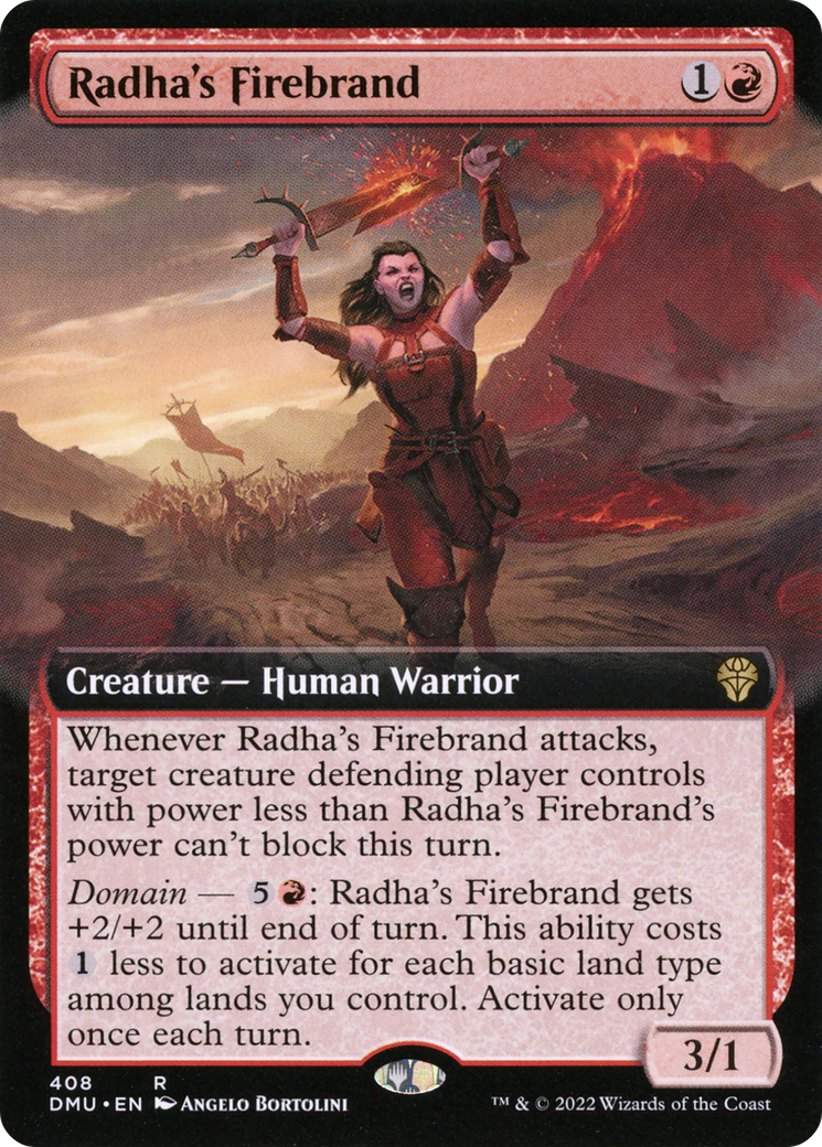 Radha's Firebrand (Extended Art) (DMU-408) [Dominaria United]