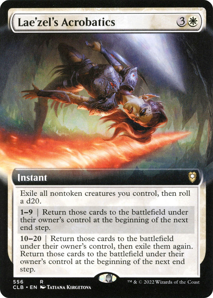 Lae'zel's Acrobatics (Extended Art) (CLB-556) [Commander Legends: Battle for Baldur's Gate]
