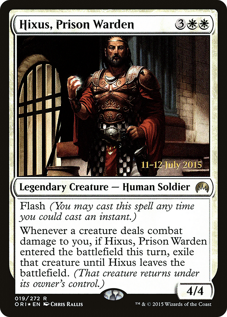 Hixus, Prison Warden (PRE-19S) [Magic Origins Promos] Foil
