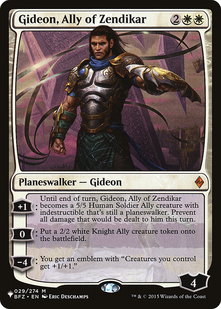 Gideon, Ally of Zendikar (LIST-BFZ-29) [The List]
