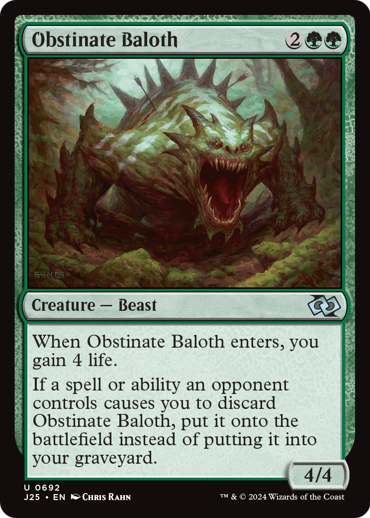 Obstinate Baloth (J25-692) [Foundations Jumpstart]