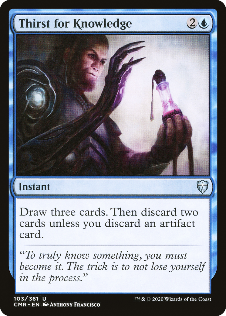 Thirst for Knowledge (CMR-103) [Commander Legends] Foil