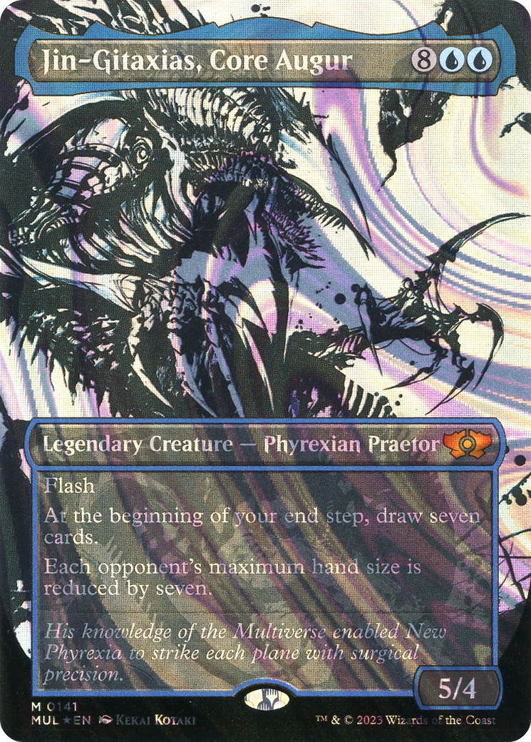 Jin-Gitaxias, Core Augur (MUL-141) [Multiverse Legends]: (Showcase) (Borderless) Foil