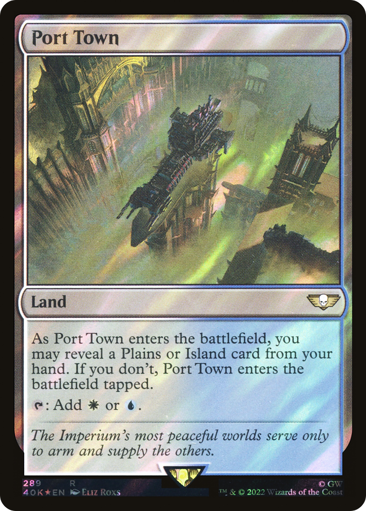 Port Town (Surge Foil) (40K-289) [Warhammer 40,000 Commander] Foil