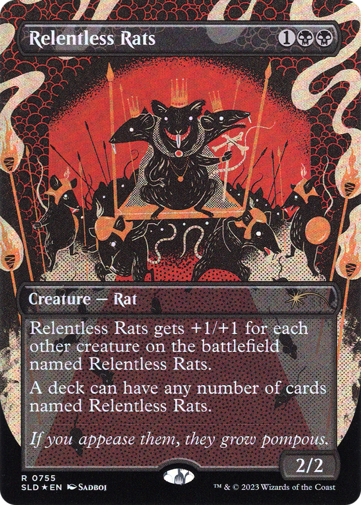 Relentless Rats (SLD-755) [Secret Lair Drop] (Borderless) Foil