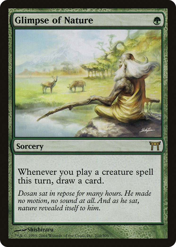 Glimpse of Nature (CHK-210) [Champions of Kamigawa] Foil