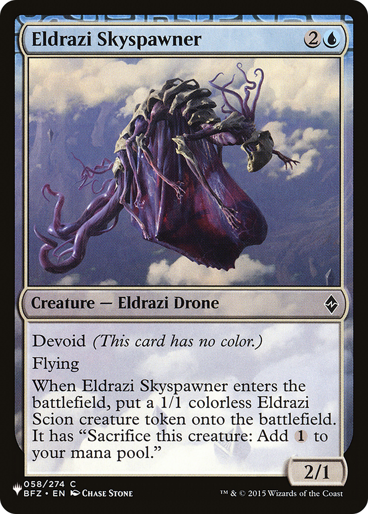 Eldrazi Skyspawner (LIST-BFZ-58) [The List]: (devoid)