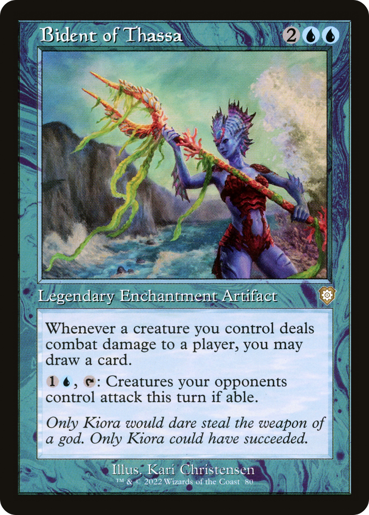 Bident of Thassa (Retro Frame) (BRC-080) [The Brothers' War Commander]
