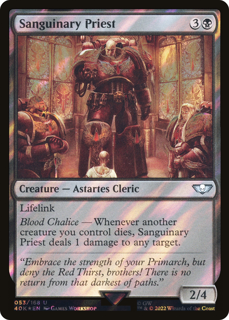 Sanguinary Priest (Surge Foil) (40K-053) [Warhammer 40,000 Commander] Foil