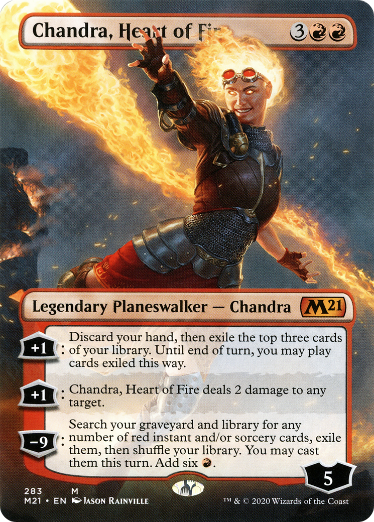 Chandra, Heart of Fire (Borderless) (M21-283) (Borderless) [Core Set 2021]