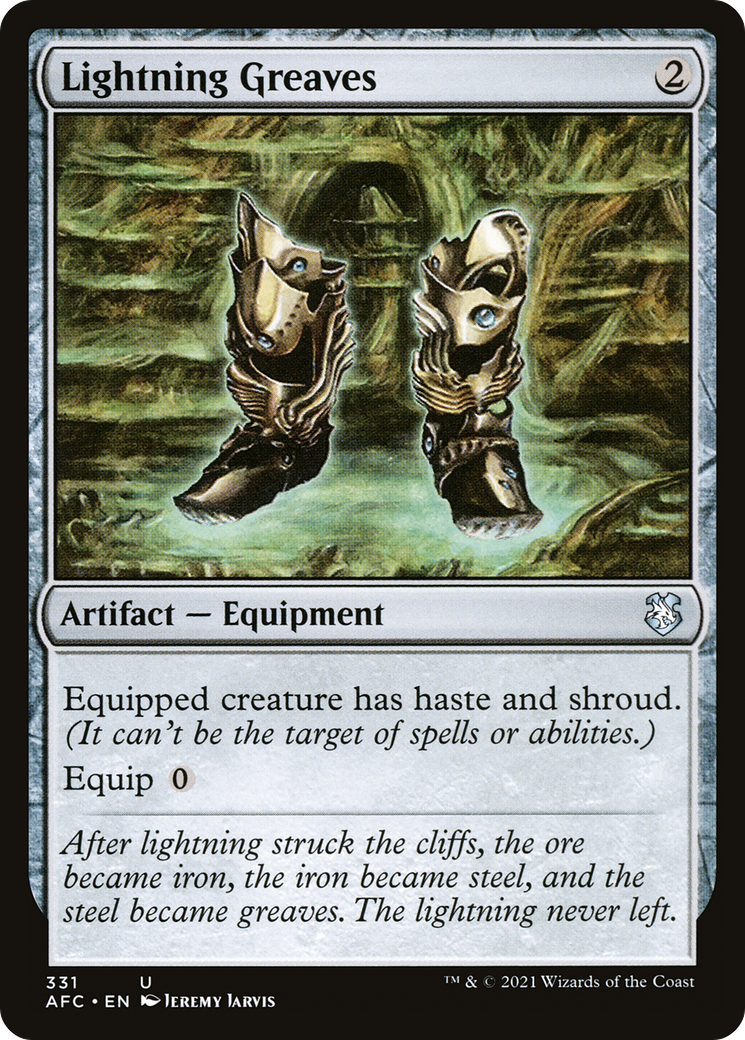 Lightning Greaves (AFC-331) [Forgotten Realms Commander]