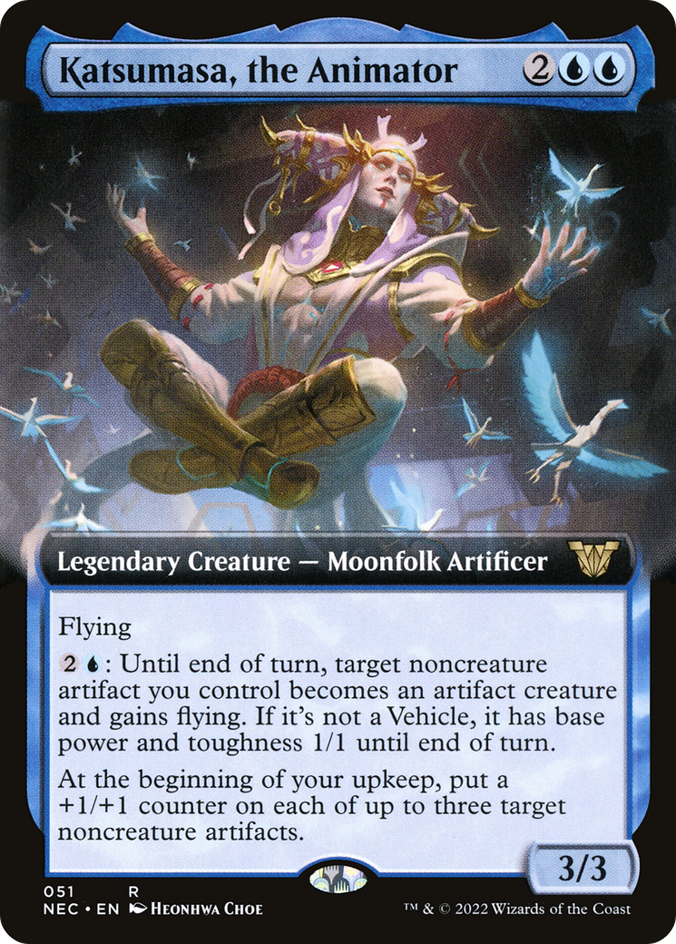 Katsumasa, the Animator (Extended Art) (NEC-051) [Neon Dynasty Commander]
