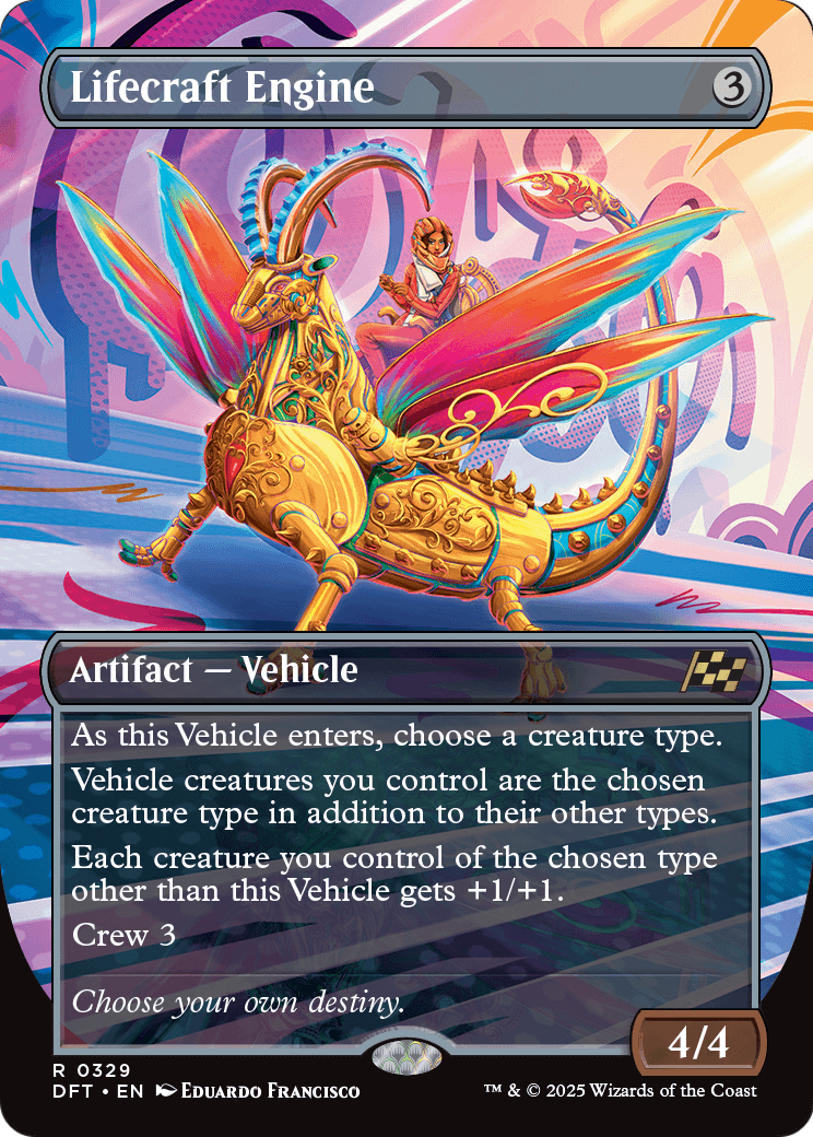 Lifecraft Engine (Borderless) (DFT-329) [Aetherdrift] Foil