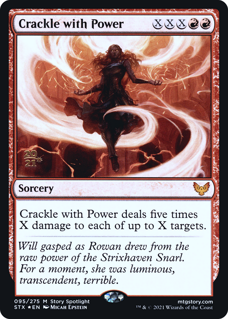 Crackle with Power (PRE-95S) [Strixhaven: School of Mages Promos] Foil