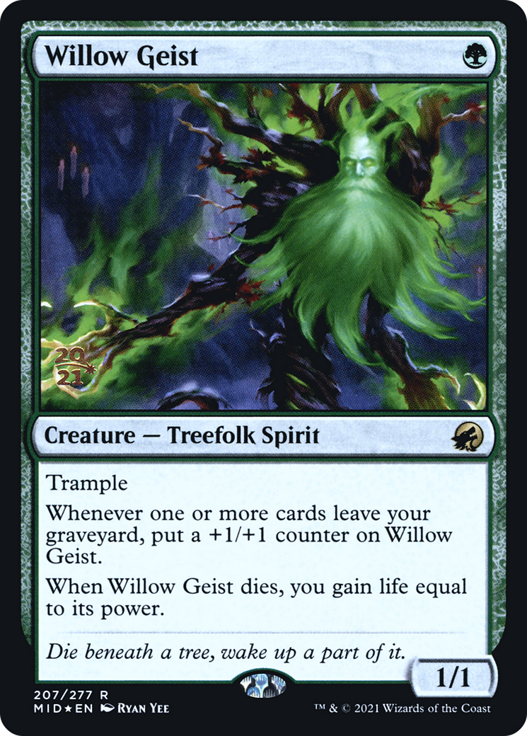 Willow Geist (PRE-207S) [Innistrad: Midnight Hunt Promos] Foil