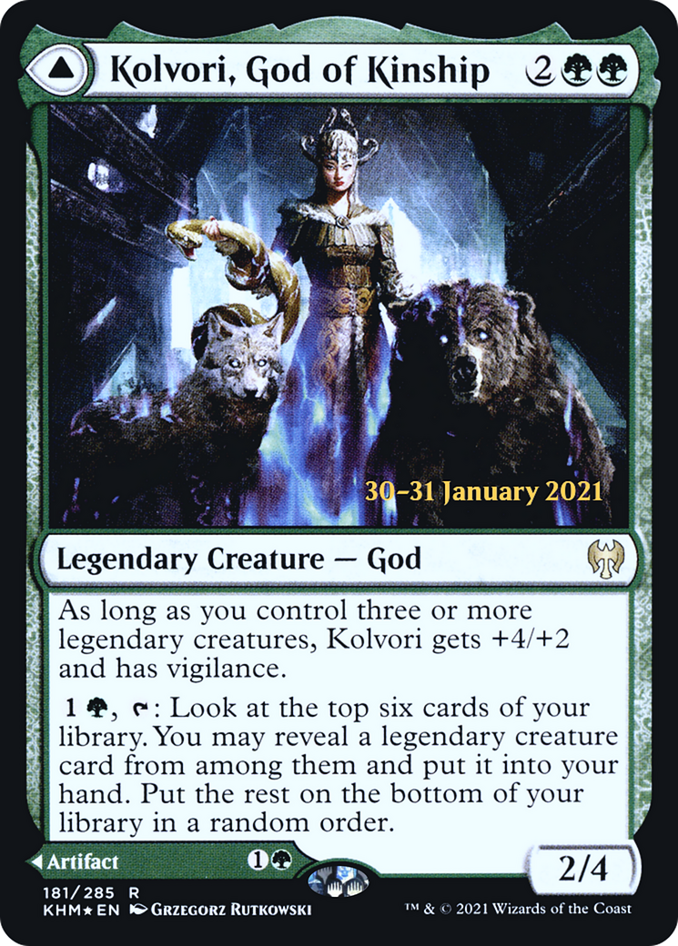 Kolvori, God of Kinship (PRE-181S) [Kaldheim Promos] Foil