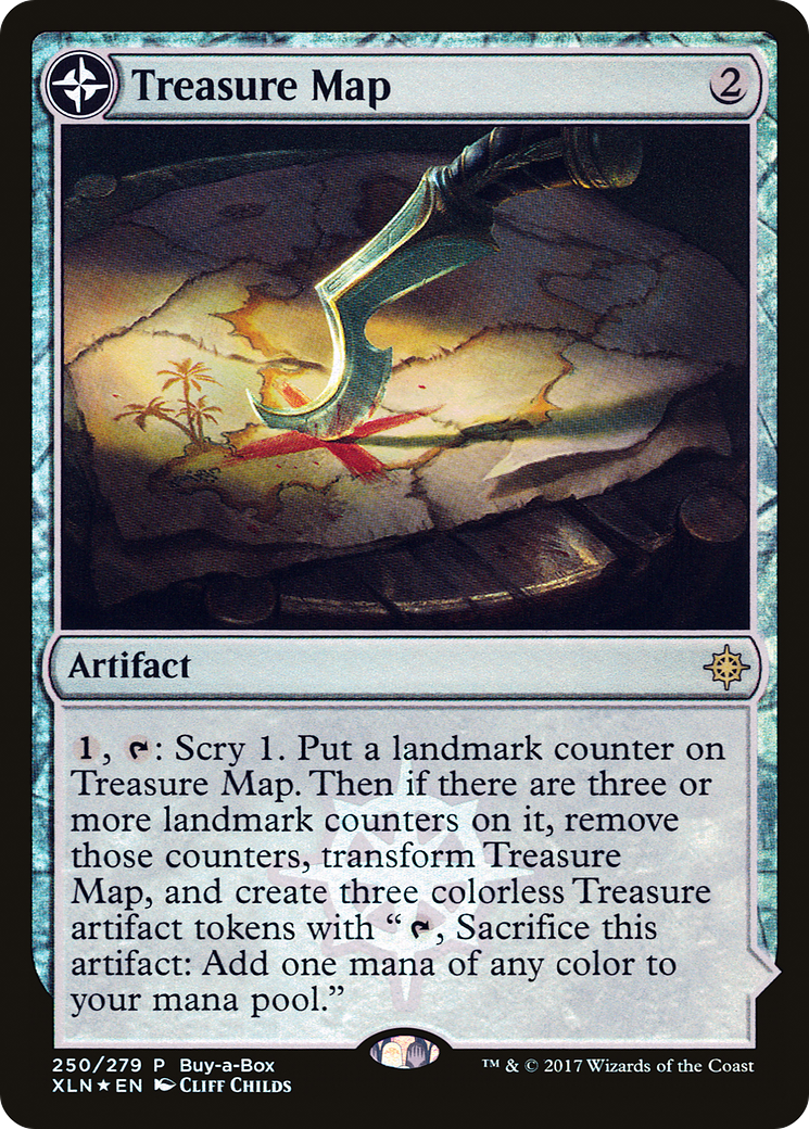 Treasure Map // Treasure Cove (BABP-250) [XLN Treasure Chest]: (compasslanddfc) Foil