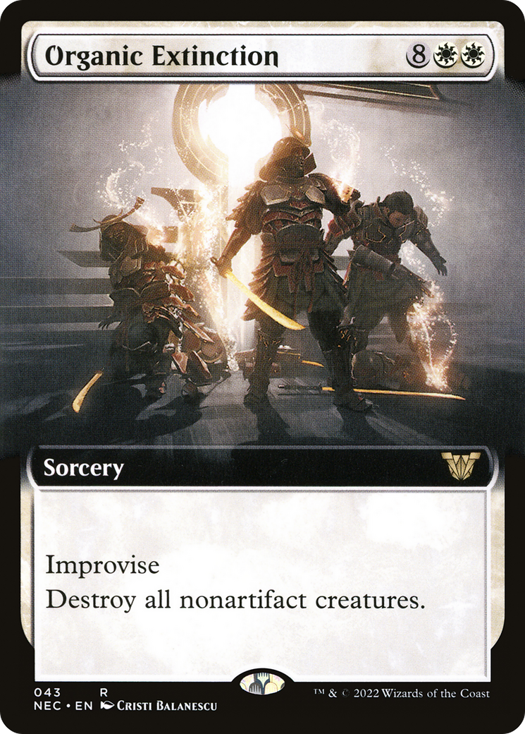 Organic Extinction (NEC-043) [Neon Dynasty Commander]: (Extended Art)