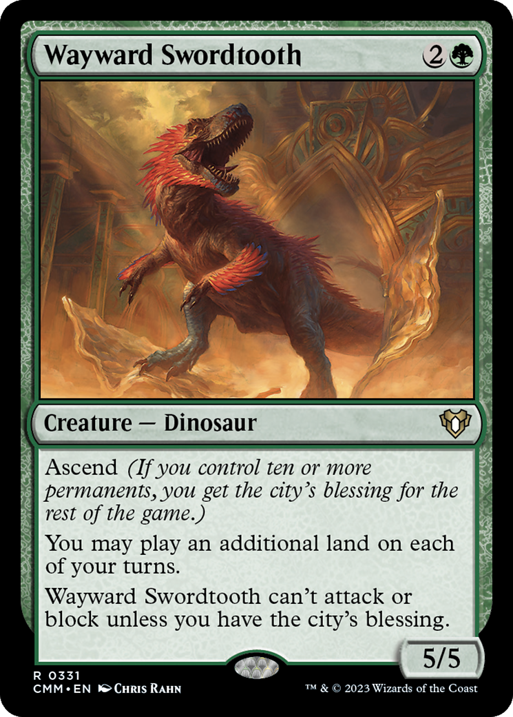 Wayward Swordtooth (CMM-331) [Commander Masters]