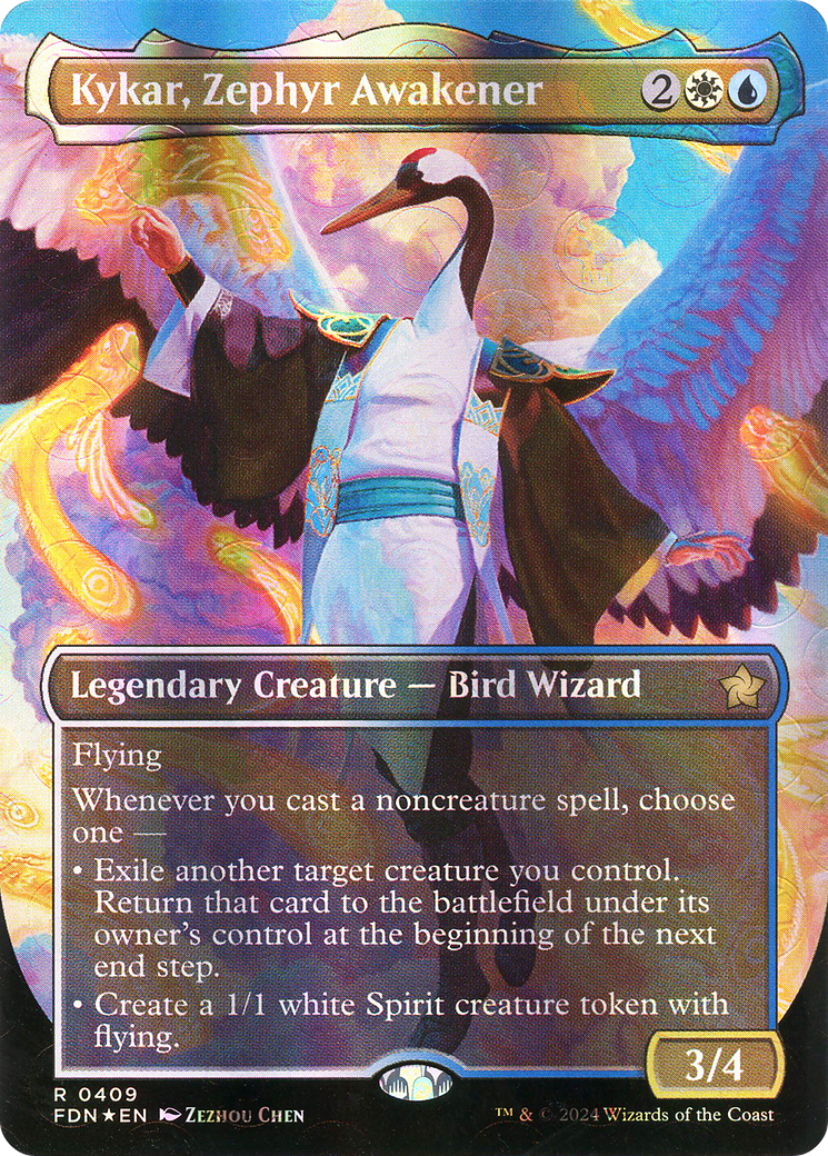 Kykar, Zephyr Awakener (FDN-409) [Foundations] (Borderless) Foil