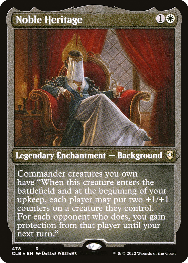 Noble Heritage (Foil Etched) (CLB-478) [Commander Legends: Battle for Baldur's Gate] Foil