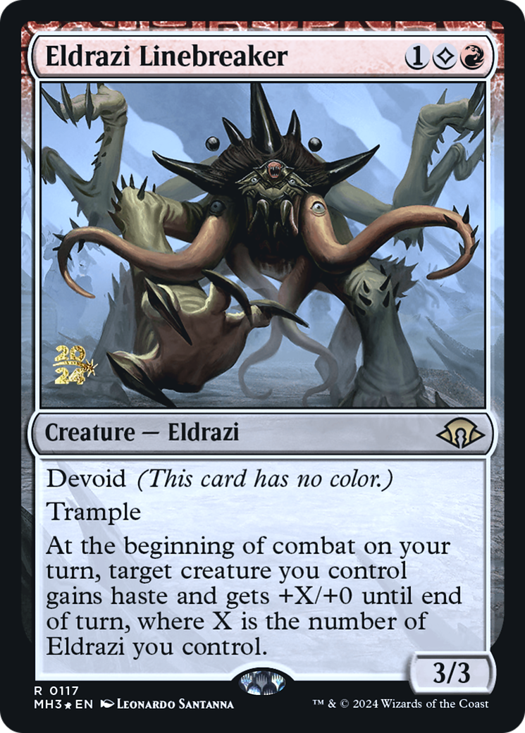 Eldrazi Linebreaker (PRE-117S) [Modern Horizons 3 Promos]: (devoid) Foil